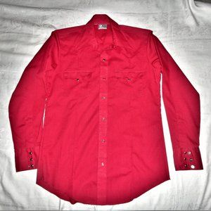 Vintage 70s Western Shirt Butterfly Collar Snaps